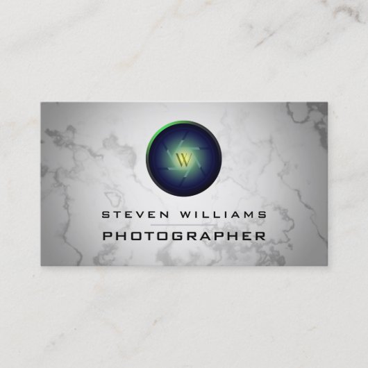 Marmeren achtercameralens licht visitekaartje (Voorkant)