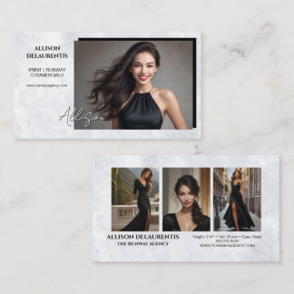 Marmeren Achtergrond Fotokaart | Mini Comp Cards Visitekaartje