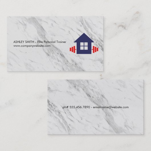 Marmeren Achtergrond | Weights Home Logo Visitekaartje (Voorkant / Achterkant)