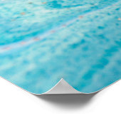 Marmeren acryl achtergrond, blauw met gouden glitt poster (Hoek)