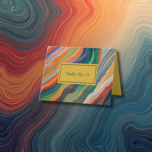 Marmeren Afrikaanse bestemming Trouwtafel Nummers Bedankkaart