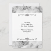 Marmeren Afwerking met Fantasie Elementen Save The Date (Achterkant)