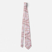 Marmeren Agaat Modern Blauw Roze Goud Collectie Stropdas (Achterkant)