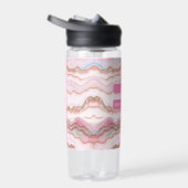 Marmeren Agaat Modern Blauw Roze Goud Collectie Waterfles (Rechts)