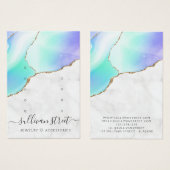 Marmeren Agaat Multi Stud Oorbellen Display Kaart (Voorkant /achterkant)