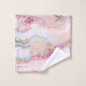 Marmeren Agaat Populair Blauw Roze Goud Collectie Bad Handdoek (Wasdoekje)