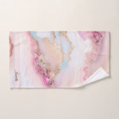 Marmeren Agaat Populair Blauw Roze Goud Collectie Bad Handdoek (Handdoek)
