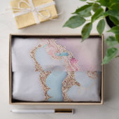 Marmeren Agaat Populair Blauw Roze Goud Collectie Tissuepapier (Geschenk)