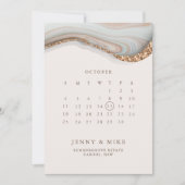 Marmeren Agenda Save the Date Uitnodiging (Voorkant)