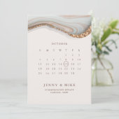 Marmeren Agenda Save the Date Uitnodiging (Staand voorkant)