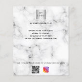 Marmeren bedrijfslogo qr-code instagram aangepaste flyer (Voorkant)