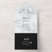 Marmeren betongrijze all-in-één uitnodiging (Binnen)