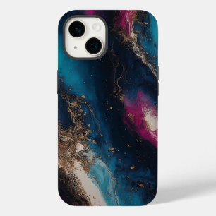 Marmeren blauw zwart Case-Mate iPhone 14 hoesje