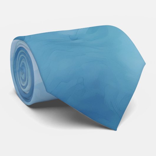 Marmeren Blauwe Stropdas (Opgerold)