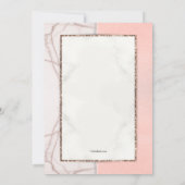 Marmeren Bloemen Bruids Douche Uitnodiging (Achterkant)