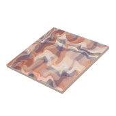 Marmeren boho tartan werveling sinaasappel terraco tegeltje (Zijkant)