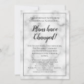 Marmeren bruiloft uitgesteld afgelast uitstel kaart (Voorkant)