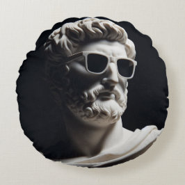 Marmeren buste rond kussen