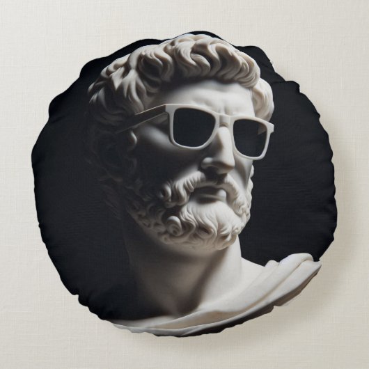 Marmeren buste rond kussen (Achterkant)