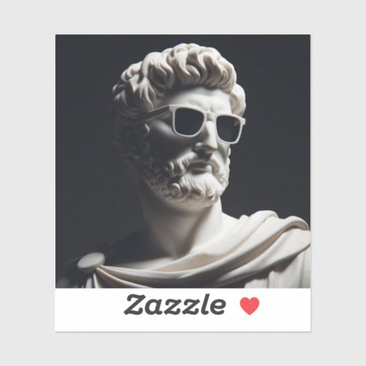 Marmeren buste sticker (Vel)