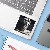 Marmeren buste sticker (Laptop met iPhone)