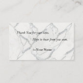 Marmeren clean look visitekaartjes (Achterkant)