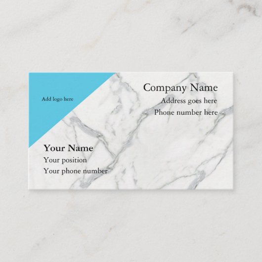 Marmeren clean look visitekaartjes (Voorkant)