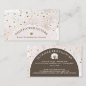 Marmeren Daisy Bloempatroon Botanische Baby Sitter Visitekaartje (Voorkant / Achterkant)