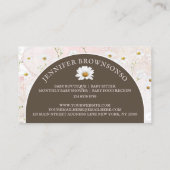 Marmeren Daisy Bloempatroon Botanische Baby Sitter Visitekaartje (Achterkant)