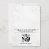 Marmeren Deluxe Moderne Budget QR Code Trouwen Kaart (Achterkant)
