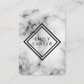 Marmeren diamant rand visitekaartje (Voorkant)