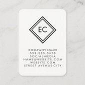 Marmeren diamant rand visitekaartje (Achterkant)