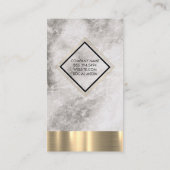 Marmeren diamantgrens gouden lijnen visitekaartje (Achterkant)