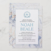 Marmeren doopuitnodiging kaart (Voorkant / Achterkant)