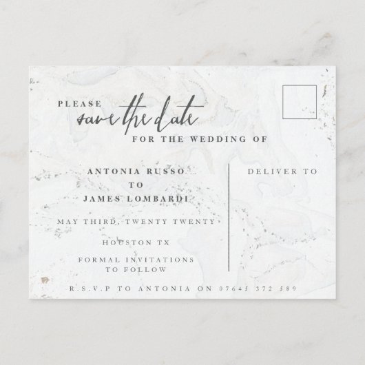 MARMEREN DOZEN BEWAAR DE DATUM KAART (Achterkant)