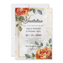 Marmeren dromen: Oranje Roos Elegance Collectie