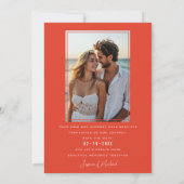 Marmeren dromen: Oranje Roos Elegance Collectie Save The Date (Achterkant)