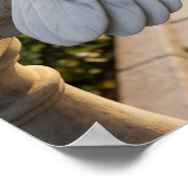 Marmeren Duif Vredestuin Poster (Hoek)