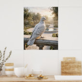 Marmeren Duif Vredestuin Poster (Keuken)