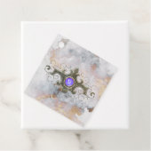 Marmeren edelsteen monogram bedankjes labels (In situ)