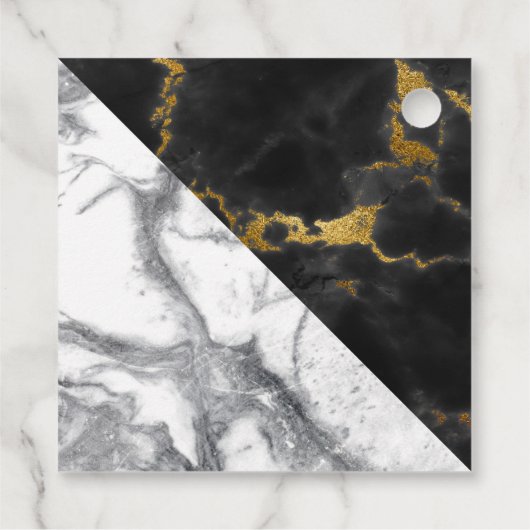 Marmeren edelsteen monogram bedankjes labels (Achterkant)