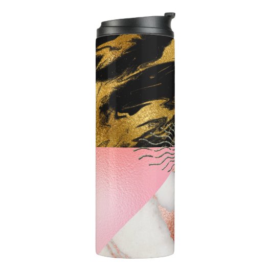 Marmeren edelsteen monogram thermosbeker (Gedraaid links)