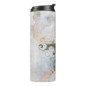 Marmeren edelsteenmonogram thermosbeker (Gedraaid links)