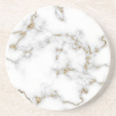 Marmeren, effect met gouden details zandsteen onderzetter (Voorkant)