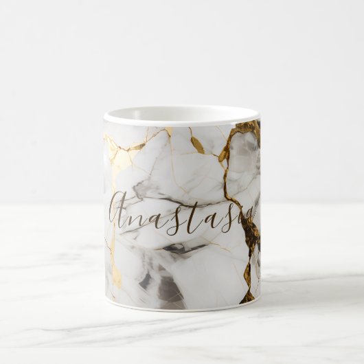 Marmeren effect met gouden kleuraccenten Mok (Center)