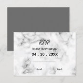 Marmeren elegante bruiloft ontwerp RSVP Kaartje (Voorkant / Achterkant)