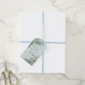 Marmeren Elegante Groene Eucalyptus Bruiloft Cadeaulabel (Met Touw)