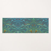 Marmeren Expressie Multi gekleurde lijnen Yogamat (Voorkant (horizontaal))