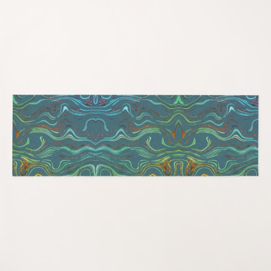 Marmeren Expressie Multi gekleurde lijnen Yogamat (Voorkant (horizontaal))