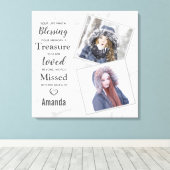 Marmeren familie foto gedenkteken canvas afdruk (Insitu (Houten vloer))